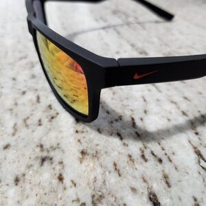 Nike Men's Black Sunglasses with Red Accents